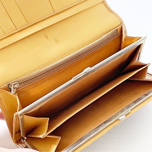 Celine brown macadam canvas and tan leather long snap wallet vintage - Picture 5 of 8